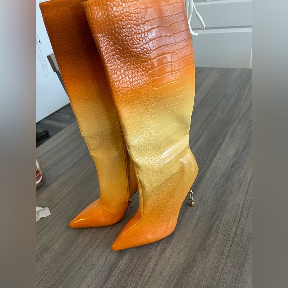 Simmi ombré croc boots
